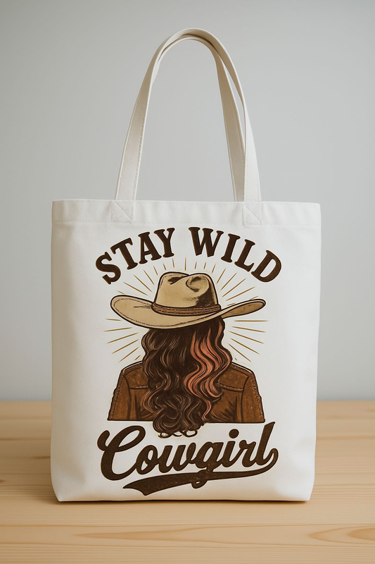 Stay Wild Cowgirl Canvas Bag